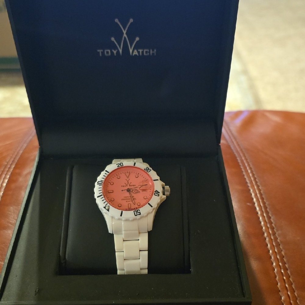 ToyWatch White and Coral Timepiece